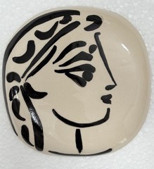 Pablo Picasso – Madoura edition ceramic plate ‚Jacqueline’s profile‘