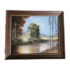 Vtg H.G. Westlund Signed Oil Painting Bayou New Orleans LA Swamp Landscape