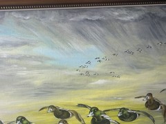 Milton Geyer Duck Decoy Carver Green Bay Wisconsin Original Painting Signed
