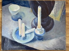 ROBERT THOMSON SCOTTISH ARTIST (1905-1990) OIL PAINTING ON CANVAS BOARD16″ x 20″
