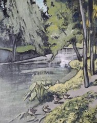 11 inch x 14 inch x 5/8 of an inch – Nature Landscape Painting by A. Avila