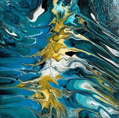 Original Acrylic 8″x8″ Canvas Art OOAK (One of a Kind) Auto, Date, Numbered 1/1