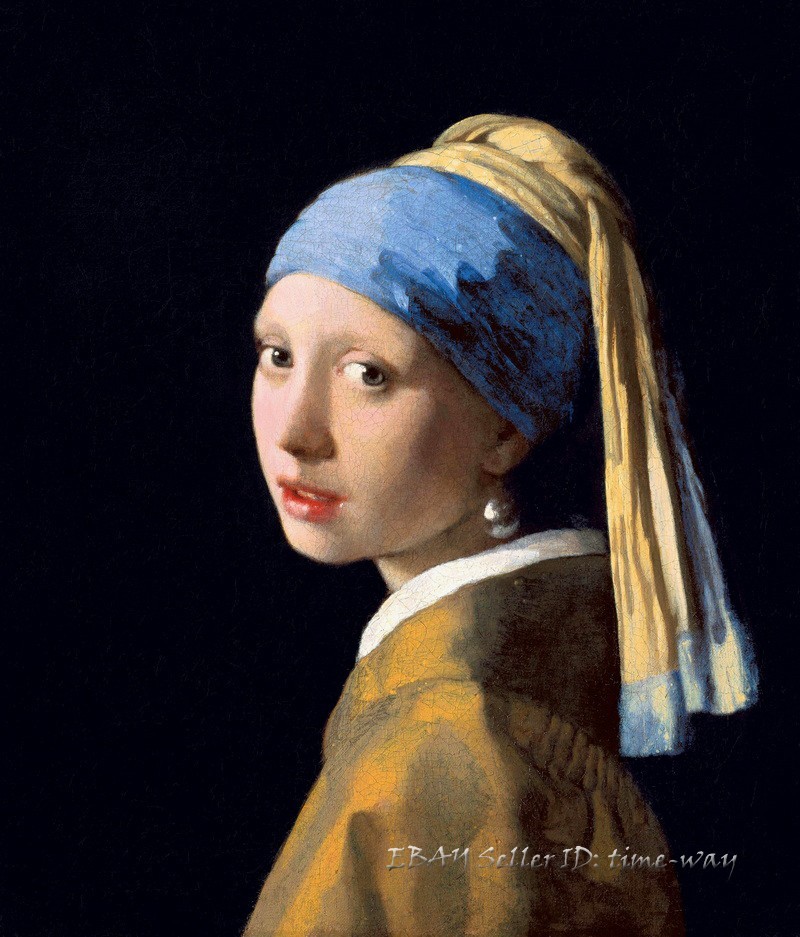 Girl with a Pearl Earring Oil painting Wall Art Giclee Printed on canvas P3285