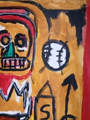 Neo-Expressionism/Abstract 11×14 Basquait Sports Modern Street Art Painting