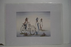 Original Watercolor on Silk Three Vietnamese Women Signed by Artist