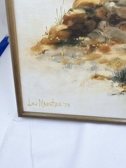 Louis Maestas Original Oil Painting 18×30 In