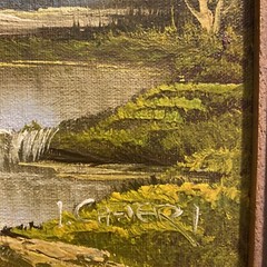 Original Irene Cafieri Oil Painting American Landscape Nature Art 12×14 Framed