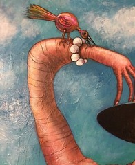 Elephant Lady Tourist Naples Florida Original Acrylic Painting 30×40 In Jocelyn