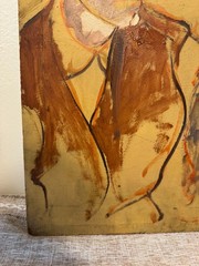 Joseph Delaney Painting Untitled Figures 1950 23 x 20 in Guaranteed w Provenance
