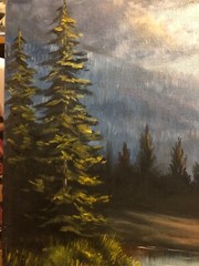 16 x 20 Oil Painting on Canvas..“Under the Moonlight“