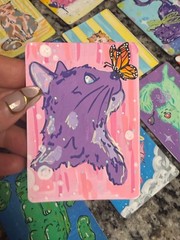 This listing is for a custom, original CAT ACEO art piece All By BurgerandBrush