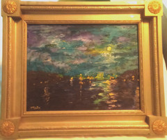 Larry Joe Miller Original Painting on Masonite Framed Hollywood Florida artist