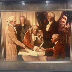 Old Man Wept Del Parson 1987 Signing Of The US Constitution open edition print