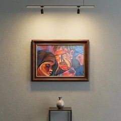 Unsigned Oil Painting. Early Arnold Belkin Style. Social Realism