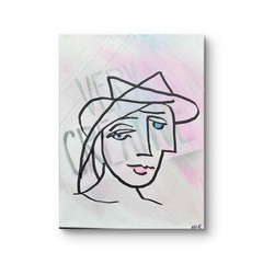 Original Signed Mixed Media Art Painting Face It Series 12×16 Art Home Decor