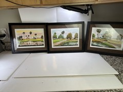 Lot Of 3 Original Watercolors from Vietnam? Framed SINGED KEO CHEA