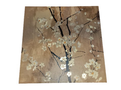 A Pair of Plum Blossum Oil Painting on Canva 22″ X 22″