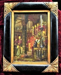 FRANK O SALISBURY antique oil St Mark’s Basilica, VENICE. Original CARVED frame