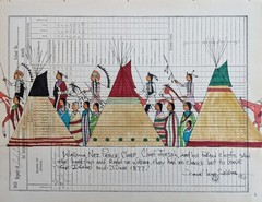Daniel Long Soldier THE CHIEF JOSEPH STORY, 1877, SET OF 4 Original Paintings