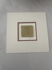 Janice Stevens Asian Calligraphy Sculpture “Happiness” Singapore Art Signed