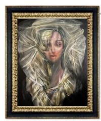 Latín American Artist Manuel Azcuy (50x38inches)(no Frame)