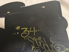 *VINTAGE (1990’s) M’s ORIGINAL WOOD STREET SIGN GRAFFITI ART MOODY MUTZ AA RARE*
