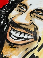 Vibrant Bob Marley Pop Art Acrylic Painting – 16×12″ Canvas Paper