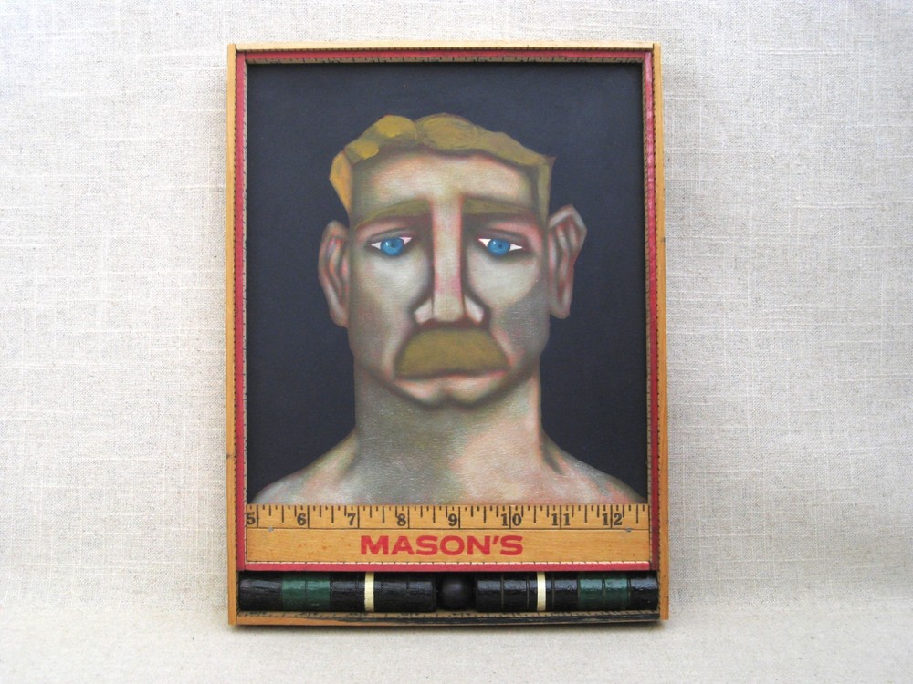 Original Male Portrait Painting, Framed Masculine Men, Fine Art Wall Décor