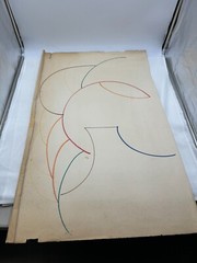 JOHN BEARDMAN ABSTRACT EXPRESSIONIST Sketch 1971 LARGE 35″ x 23 “ Art