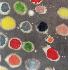 Hand Painted Colorful Abstract 8×8 Dyed Fabric Wood Wall Art, Holly Hammond