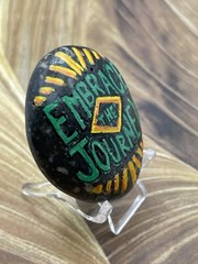 Embrace The Journey, Inspirational Stone Art, Painted Rock