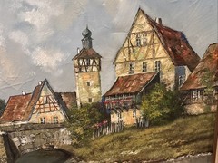S Lobau Framed Oil Painting 44X32
