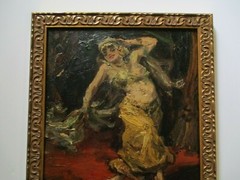 Paul Kapell Painting Antique Female Model Dancer Art Deco Nouveau Listed Oil
