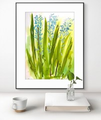 SAMATOWIC Original 9×12 Abstract Hyacinth Expressionism Handmade Signed Fine Art
