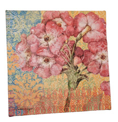 Susan Winget Floral Canvas Painting Flowers Wall Art Giclee 8×8 Signed Colorful