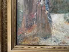 Roger JAMMES (1875-1918) Antique French Impressionism Oil Painting Portrait Lady