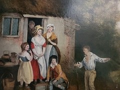 RARE Francis Wheatley. R.A. #3669 „Landscape With Figures“ 18.25X22.25