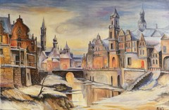 ORIGINAL PAINTING OIL, Home Gift, 36×24 inches, WALL ART DECOR, Handmade Decor