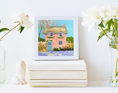 Irish Cottage Oil Painting Original Hand Painted Rustic Landscape Artwork