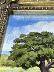Sam Moore Original Oil Painting Texas Bluebonnets Hill Country Framed Ready Hang