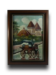 Dominican painting on canvas using acrylic paint. (14×20.5″)