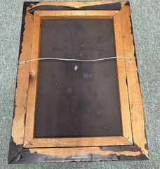 Vintage CLOWN Black Velvet Felt Painting Framed