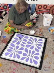 Debra Nangala McDonald 💕Aboriginal Art COA Supplied 60cm X 59cm DM2511-C