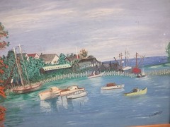 Vintage Framed and signed Marine Landscape Oil Painting