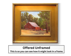 Jeff Love Art Original Oil Painting 11X14″ Barn Farm Cow Impressionism Landscape