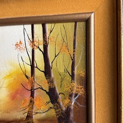Albert LeGrand „Autumn In the Woods“ Scene Oil on Canvas Painting Signed