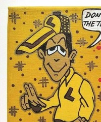 GRAFFITI LEGEND LAVA I & II aka STRAIGHTMAN URBAN STREET ART FIGURE CANVAS OOAK