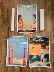 Lot Of 3 Abstract Scenery Prints 11 3/4″ x 16 1/2″ Wall Art New For Framing