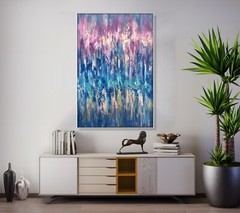 Color Layers Art Rich Textured Art Vibrant Palette Handpainted Artwork