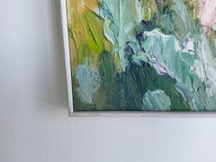 Floral Abstract Impressionist Swedish Painting by Bente Bjerregaard